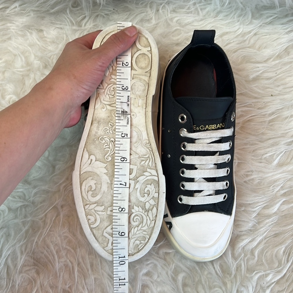 Dolce & Gabbana Women’s Portofino Logo Print Sneakers Size 6.5-7.5 US - Picture 10 of 17